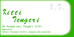 kitti tengeri business card